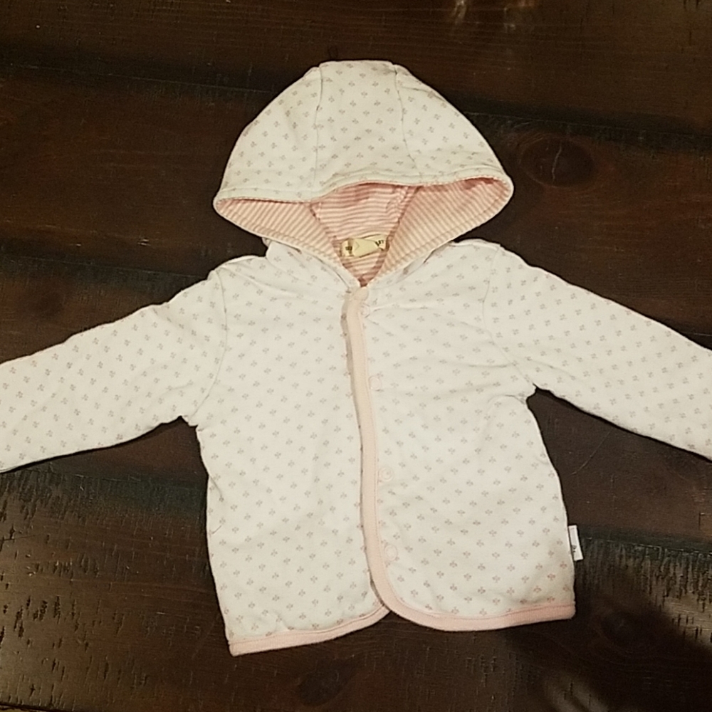 Burt's Bees Baby Reversible cotton hoodie 0-3month